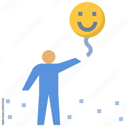 happiness flat style icon