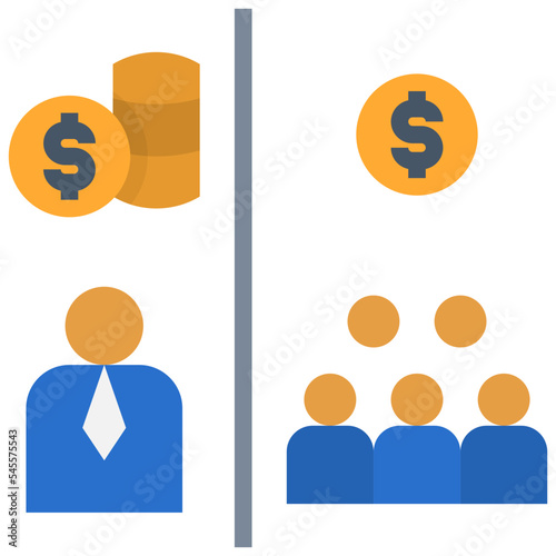 inequality flat style icon