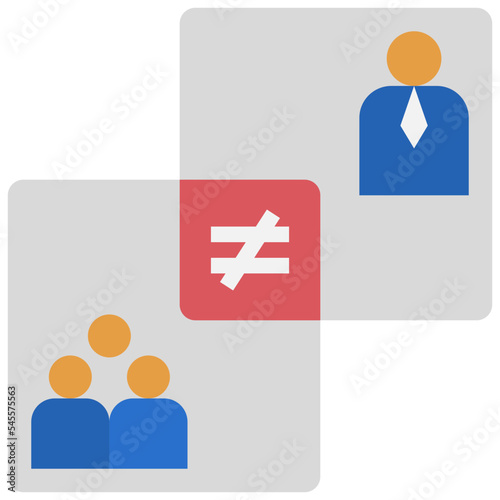 inequality flat style icon
