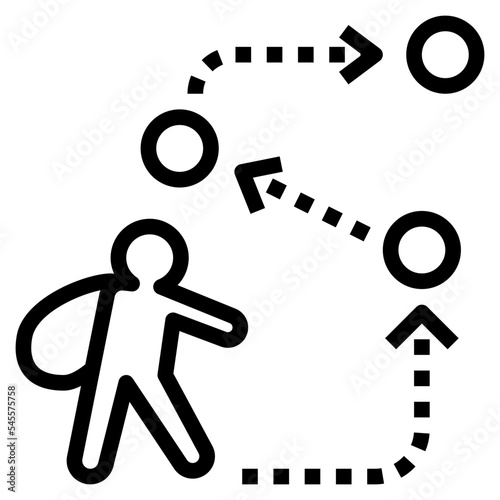 nomad outline style icon