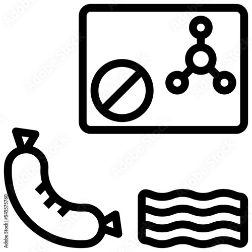 nitrate outline style icon