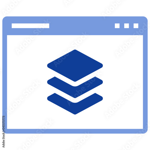 layer flat style icon