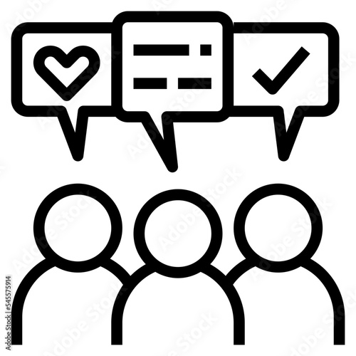 opinion outline style icon