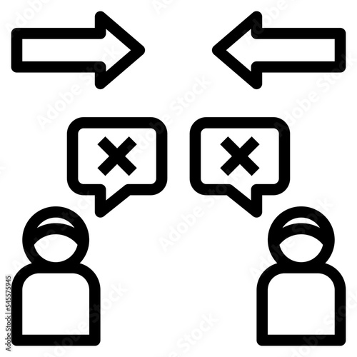 opposition outline style icon