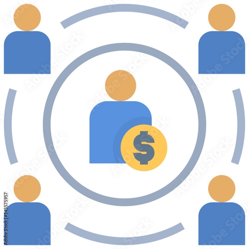 marketing flat style icon
