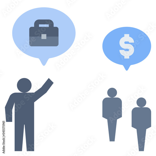 marketing flat style icon