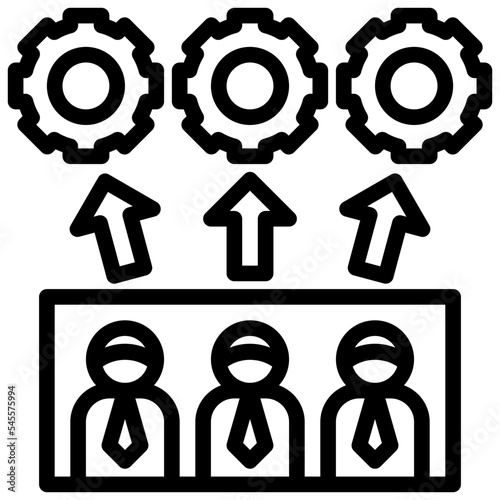 outsource outline style icon