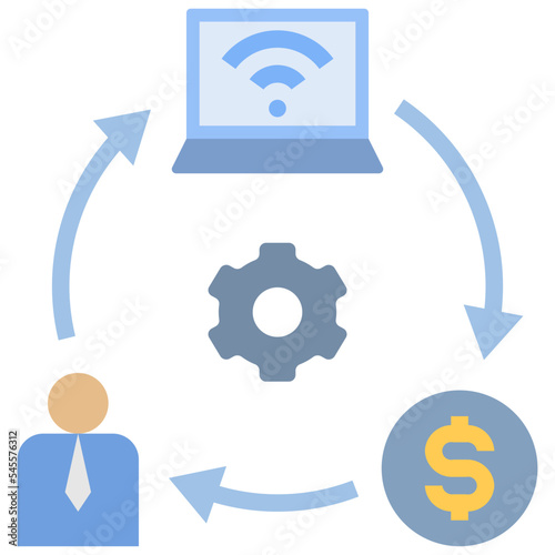 online flat style icon
