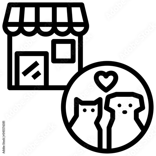 pet outline style icon