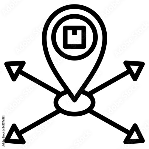 positioning outline style icon