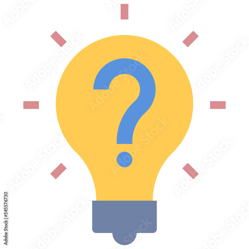 problem solving flat style icon