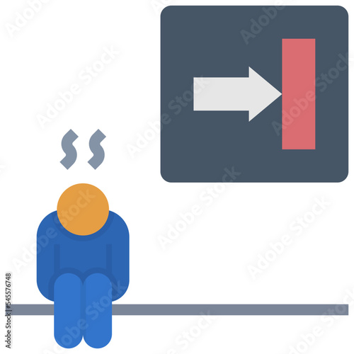 problem flat style icon
