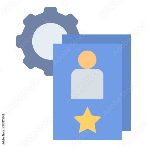 qualification flat style icon