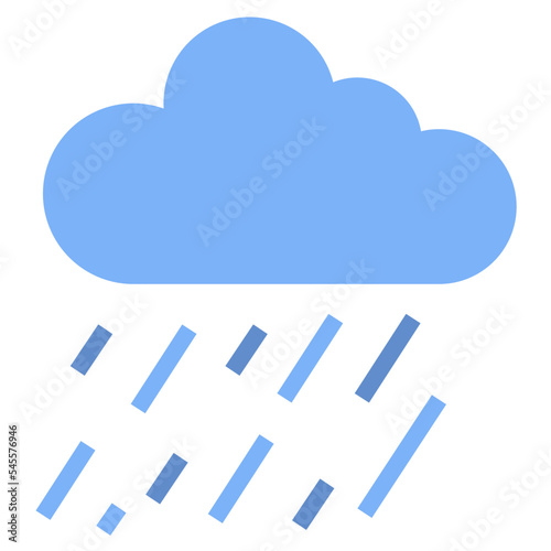 rain flat style icon