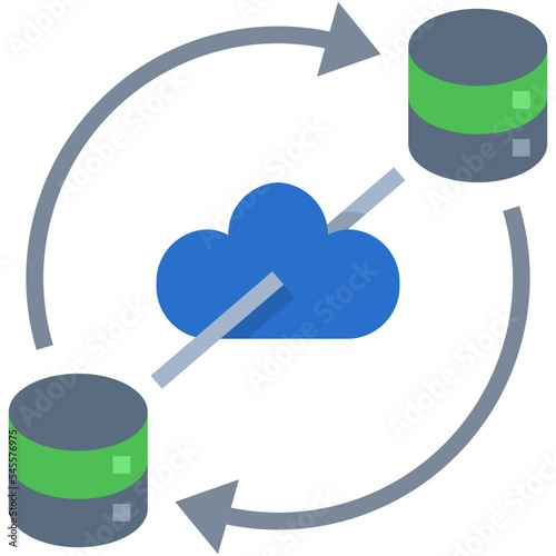 real time data flat style icon