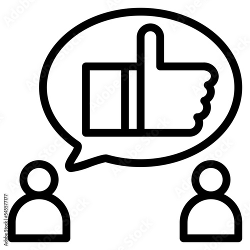 recommendation outline style icon