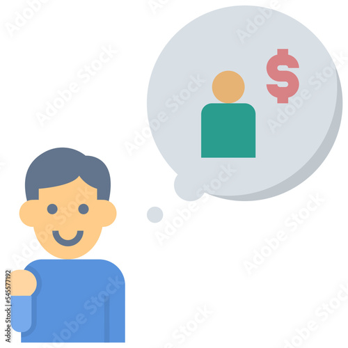 salesman flat style icon