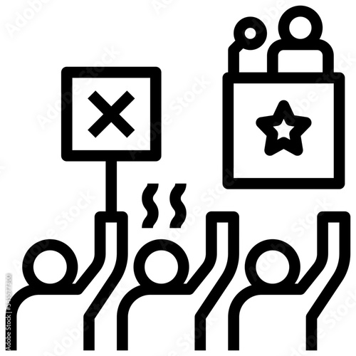 remonstration outline style icon