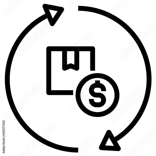 resell outline style icon