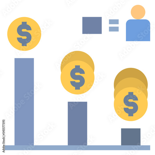 social inequality flat style icon