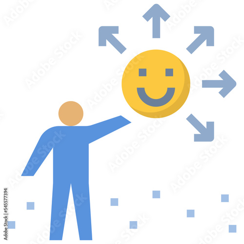 smile flat style icon