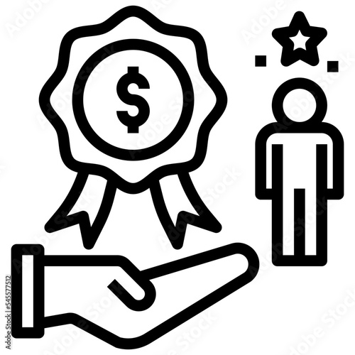 reward outline style icon