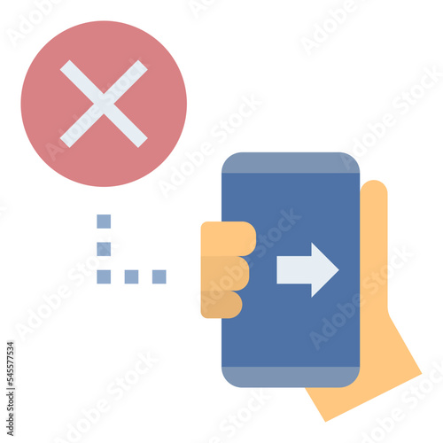 stop forwarding flat style icon