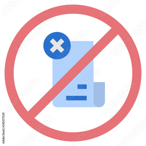 stop sharing flat style icon