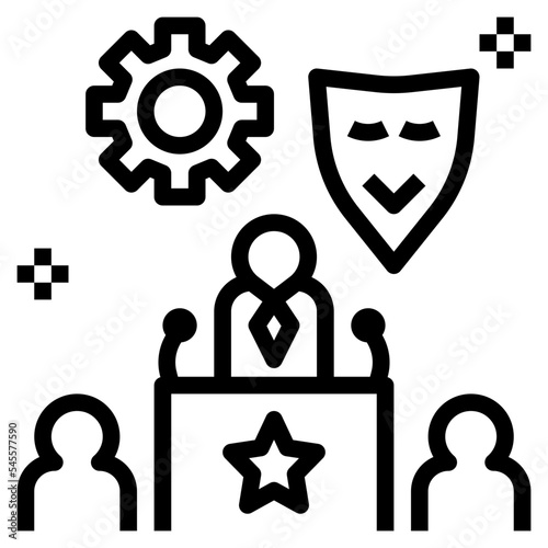 role outline style icon
