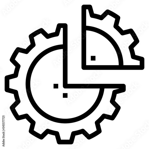 sector outline style icon