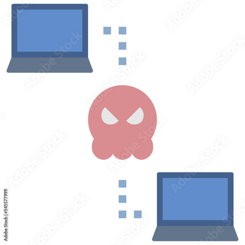 virus flat style icon