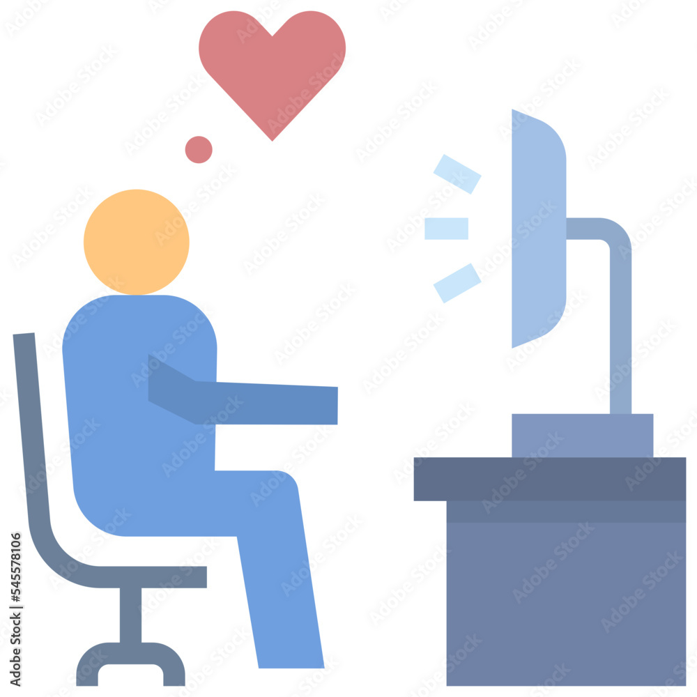 Obraz premium working flat style icon