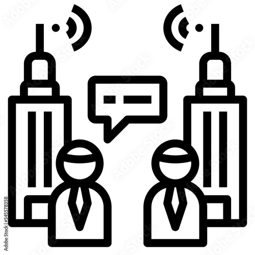 telecommunication outline style icon