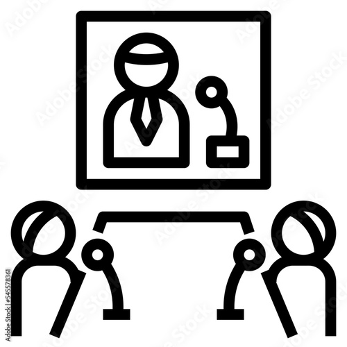 telepresence outline style icon
