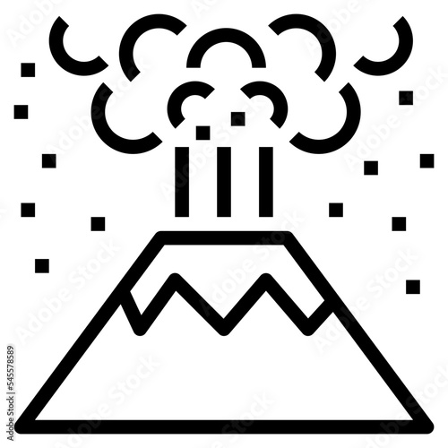 volcano outline style icon