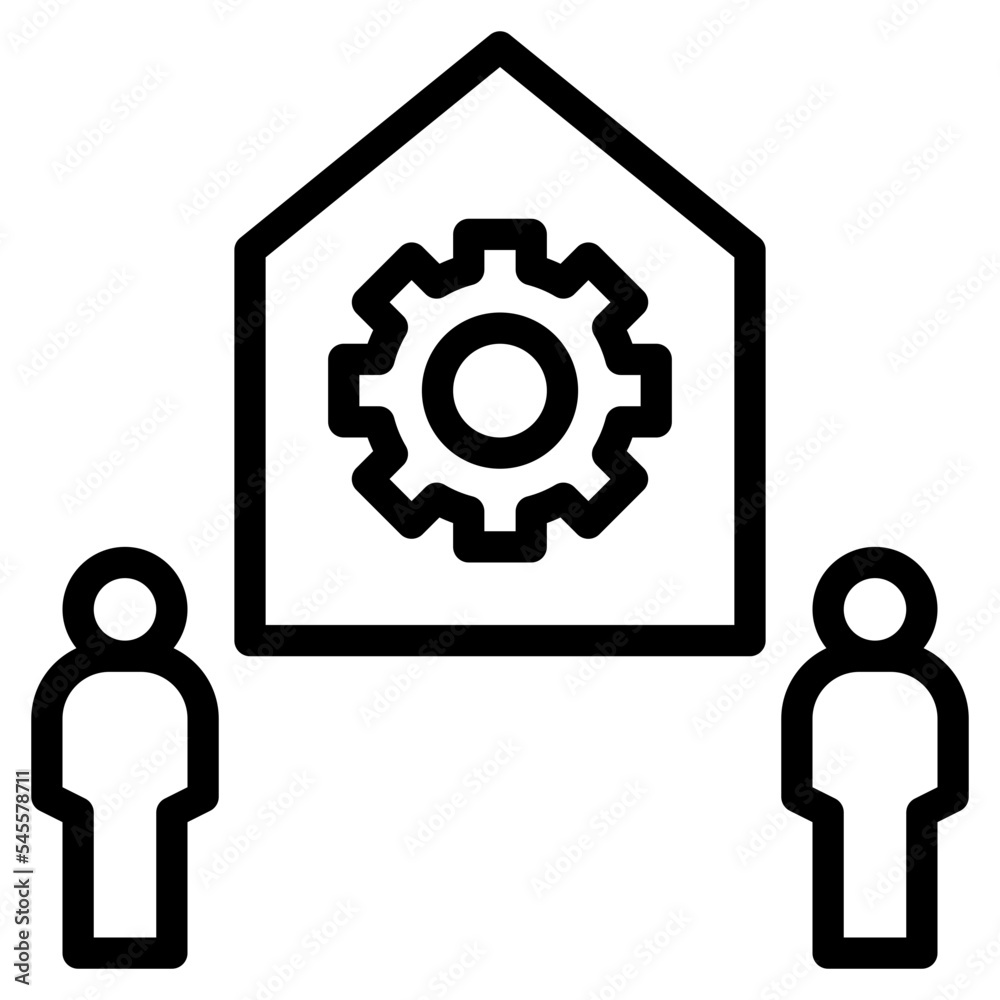 workplace outline style icon workplace outline style icon