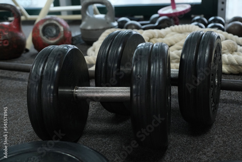 Kettlebell and dumbbell weight training gym © Vasiliy Koval