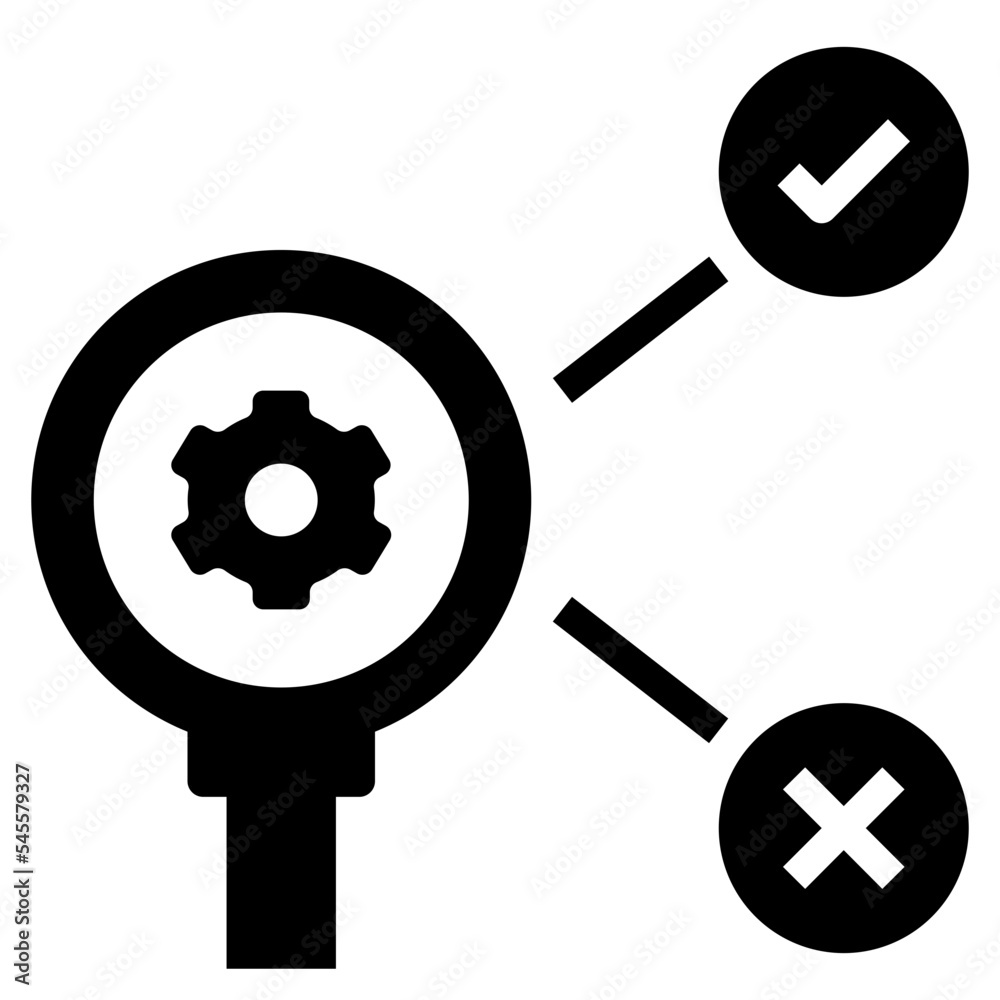 Obraz premium analysis glyph style icon