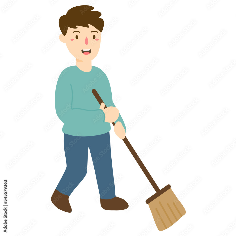 cleaning staff take care of cleaning