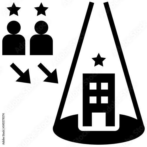 attract glyph style icon