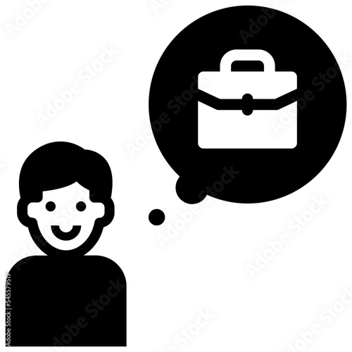 businessman glyph style icon