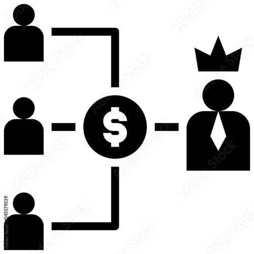 Obraz na plátne capitalist glyph style icon