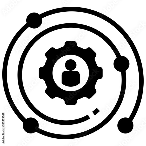centralization glyph style icon
