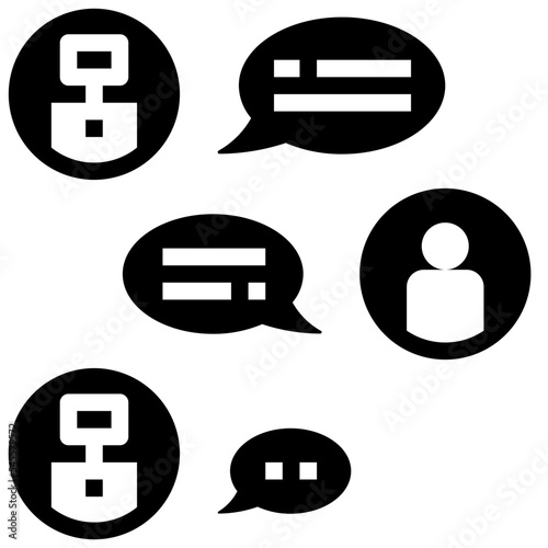 chatbot glyph style icon
