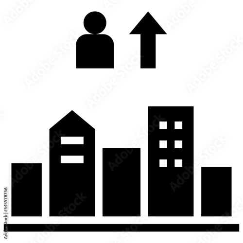 crowd city glyph style icon