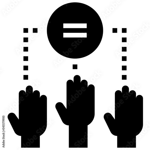 democracy glyph style icon