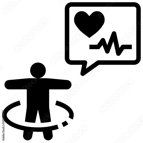 diagnosis glyph style icon