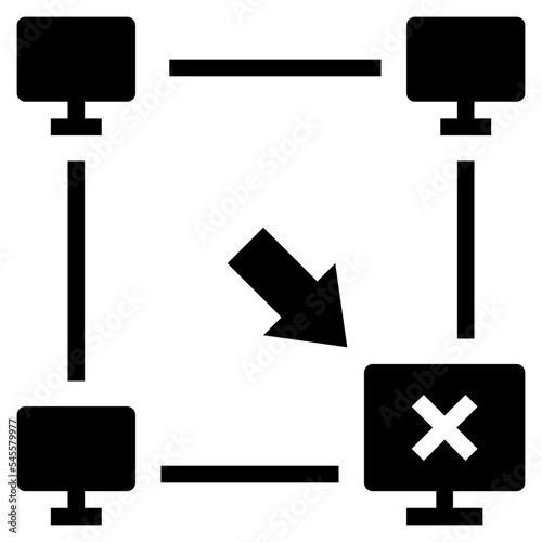 disconnect glyph style icon
