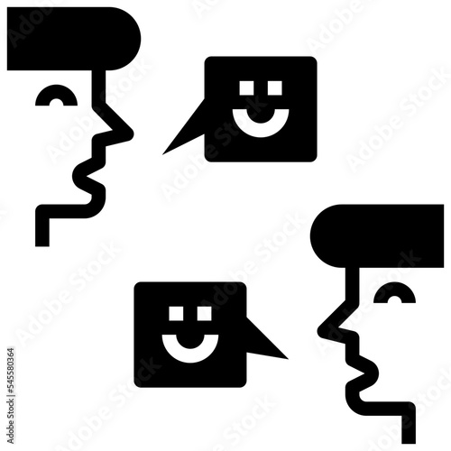 human relation glyph style icon