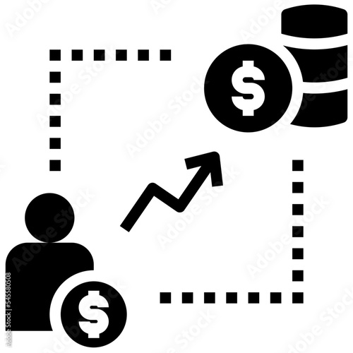 investor glyph style icon